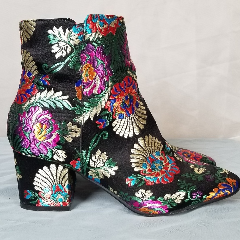 Floral booties
